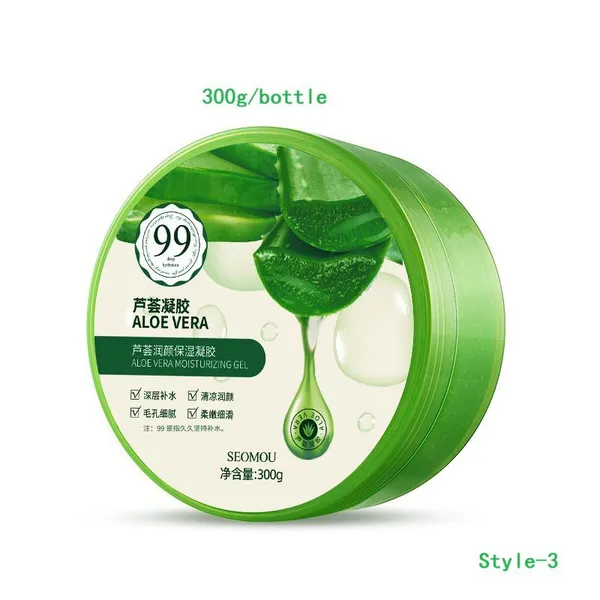 300g/bottle Aloe Gel Plant Essence Hydrates Repairs Skin Care Soothes Redness photo-2