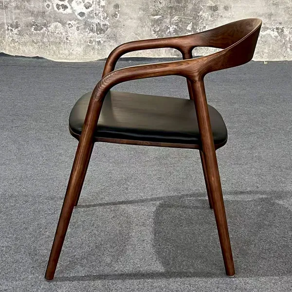 Nordic Modern Solid Wood Bar Stools Cushion LW-028S Model 1 Year Warranty for Dining Rooms Home Office Parks Bathroom Workshop photo-4
