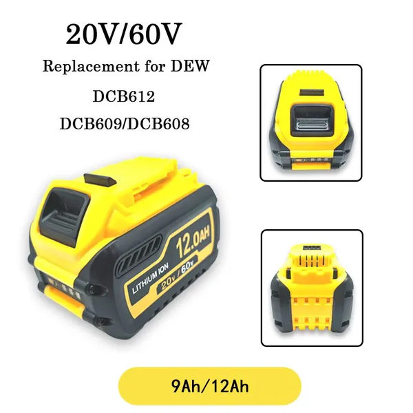 Compatible With DEW DCB206/DC205 20V/5Ah Rechargeable Battery for Circular Saw and Miter Saw Tool
