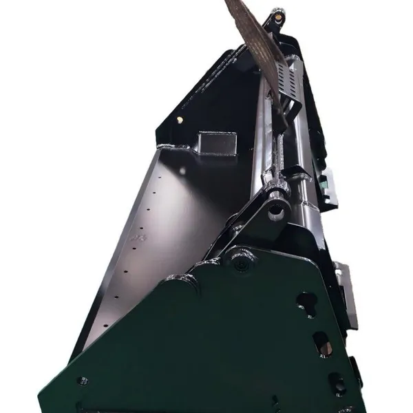 Skid Steer 4 in 1 Bucket SSQA Bolt On Reversible Cutting Edge Horizontal Cylinders Boxed Cross Brace Gloss Black photo-3