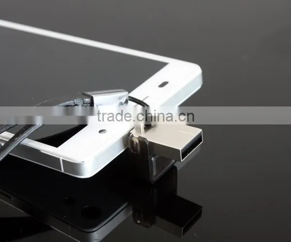 Slim Metal Otg Usb Flash Drive With Plastic Case in Silver Color photo-2