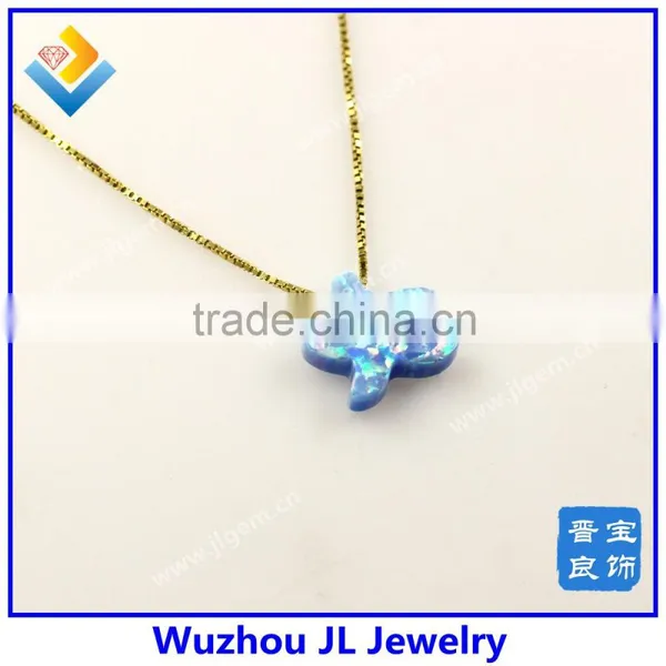 Synthetic S925 Silver 18K Chain Sea Star Opal Necklace With High Quality for Dresses Jewelry photo-2