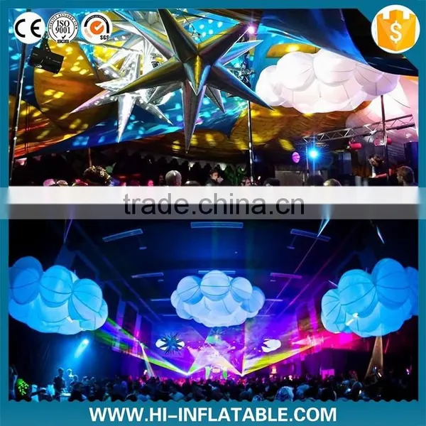 Inflatable Cloud Decoration White Ceiling Inflatable Clouds With Led Light