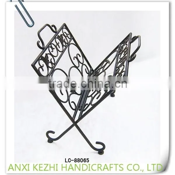 LC-85715 Factory Supplier Wrought Metal Iron Library Magazine Rack photo-4