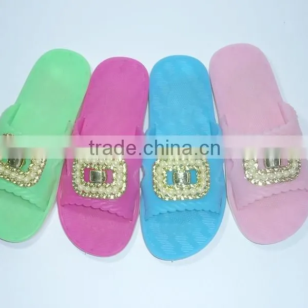 Jelly Slipper With Flower for Lady Pvc Slipper