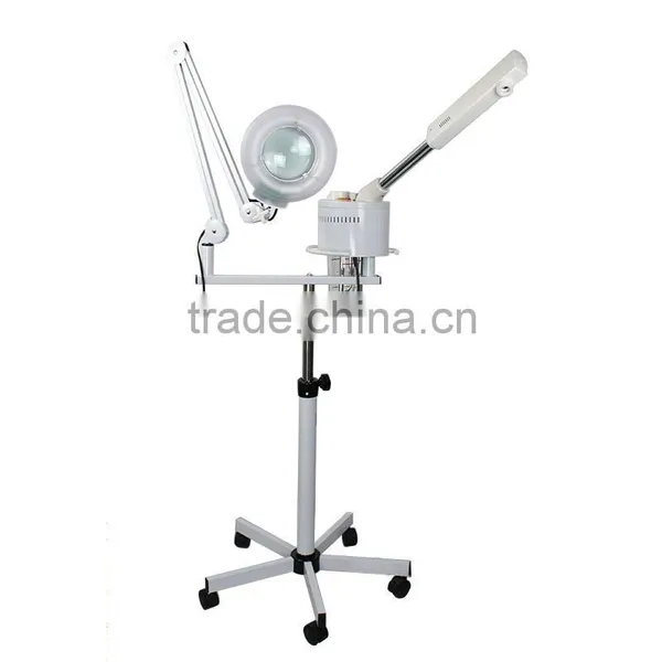 UV Ozone Rolling Facial Steamer Machine Salon Spa W/5x Mag Magnifying Light Lamp photo-4