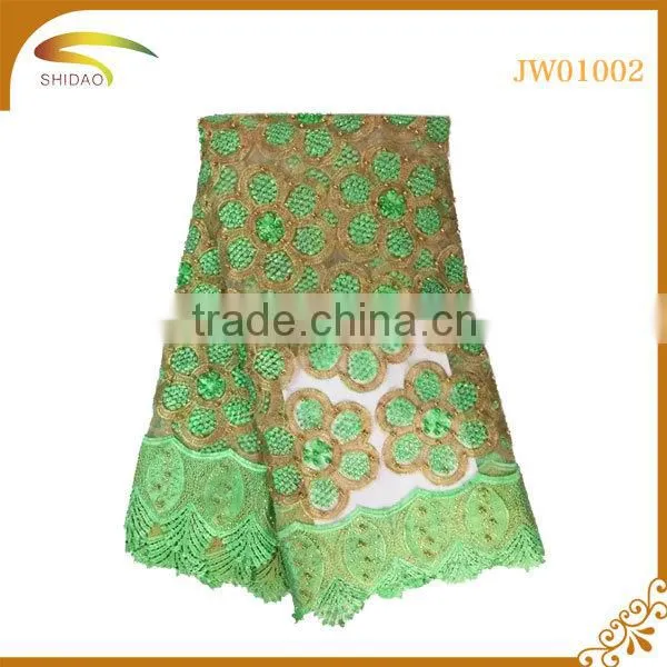 High Quality Latest Italian 3D Embroidery Silk Fabric Market in Dubai Wholesale photo-2