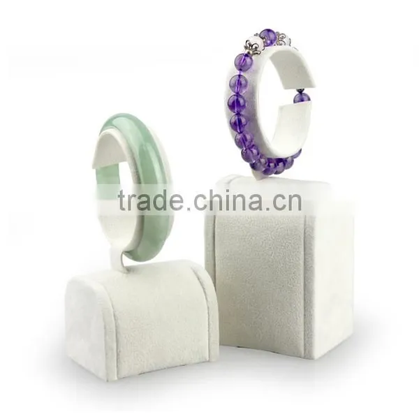 Custom High End White Velvet Jewelry Display Tray For Bracelet photo-3