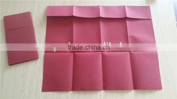 High Quality 40x40cm 1/8 Fold Wine Red Airlaid Napkin Paper photo-4