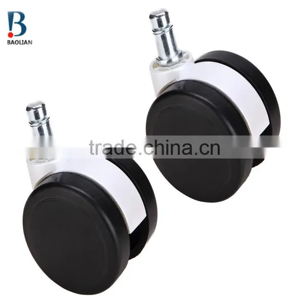 BIFMA Approved 2.5 Inches Heavy Duty Nylon PU Electroplating Caster Wheels for Shower Cubicle photo-2