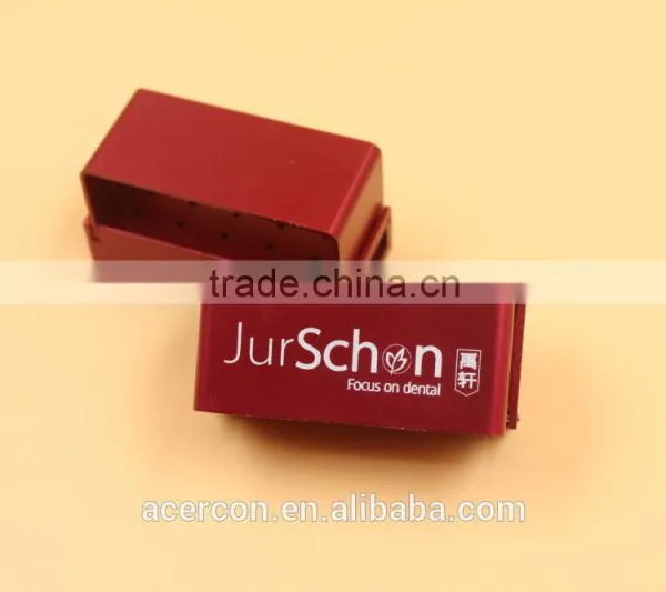 Hot Sale 15 Holes Aluminium Dental Bur Holder(red) photo-3
