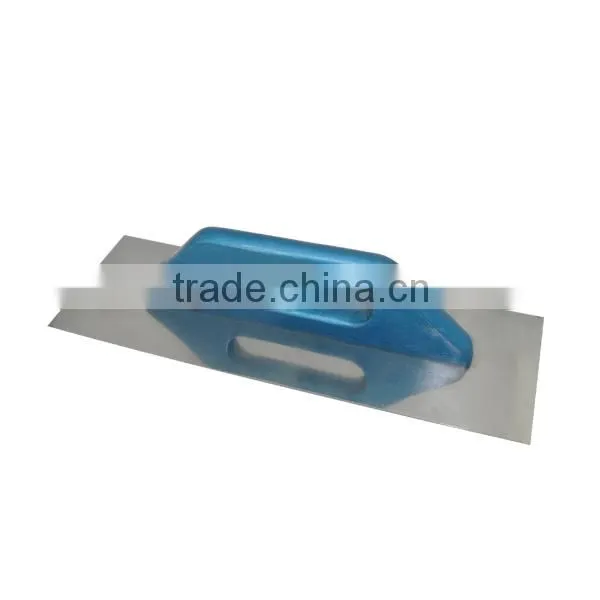 480mm Plastering Trowel With Silver Blue Wooden Handle , Cement Trowel photo-3
