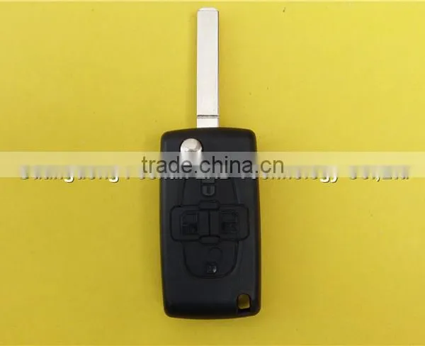 4 Button Flip Folding Remote Key Blank Shell for Peugeot 307 CE0536 photo-2