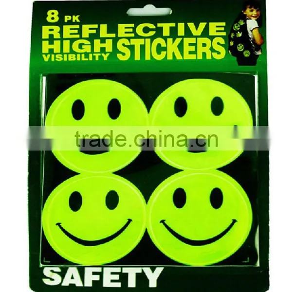 PVC Safety Reflective Material Product Smile Reflective Sticker photo-2