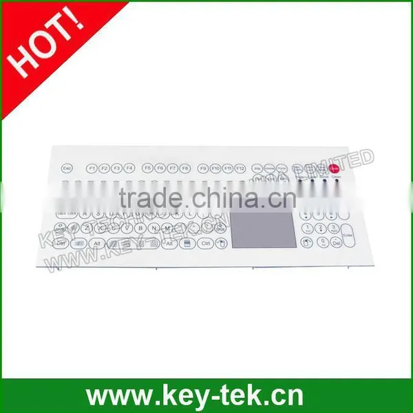IP65 Industrial Membrane Hygienic Keyboard With Sealed Touch Pad Mouse photo-4