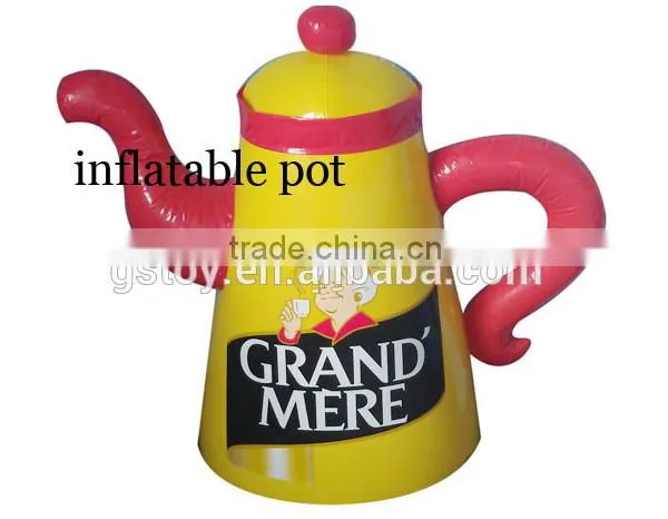 Customized Inflatable Advertising Kettle Plastic Pot
