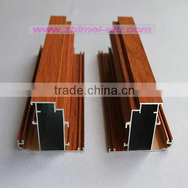 Fashionable Wooden Grain Aluminum Profiles