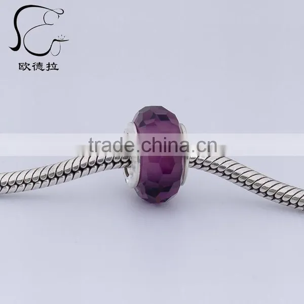 Beautiful Woman Jewelry Chunky Cubic Zirconia Element Glass Bead photo-2