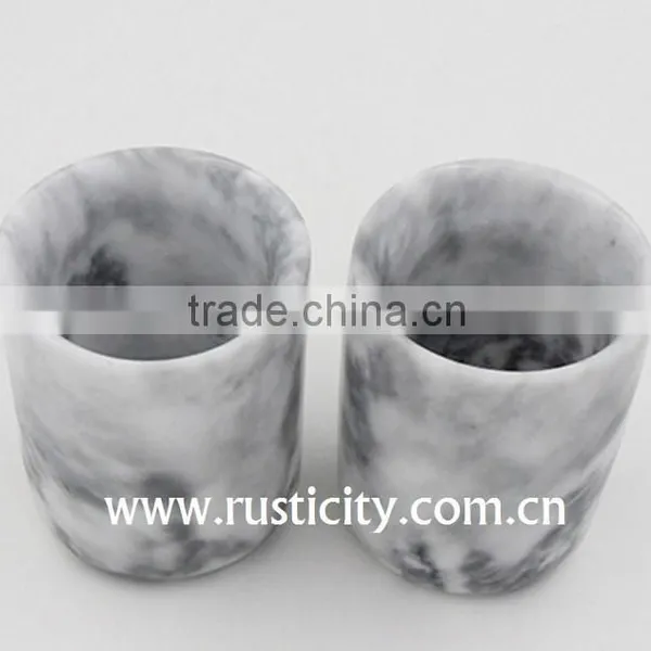 Factory Direct Wholesales Italy Carrara White Marble Candle Jars photo-5