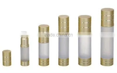 Frost Airless Cosmeitc Plastic Bottle With Gold Cap and Base