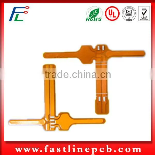 2-layer Flex PCB, 100% Electrically Tested, Chem Ni/Au Surface Finish, 1oz Copper Thickness