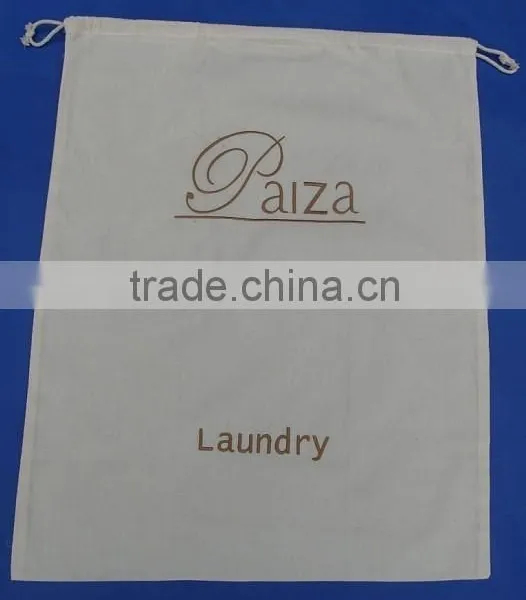 Wholesale Natural Cotton Drawstring Laundry Bag photo-3