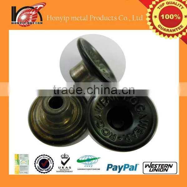 Fashion Metal Shank Button / Rivet Jean Button