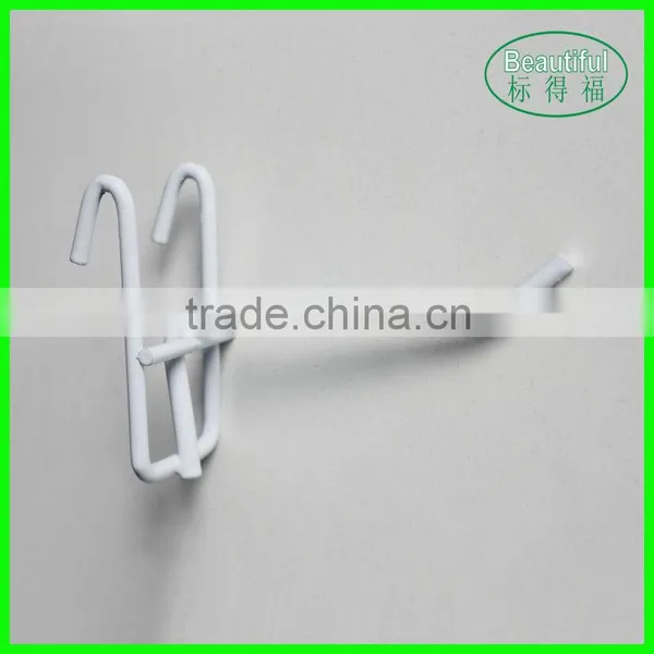 Good quality white gridwall metal hanger hook / net hanger hook for the gridwall panel