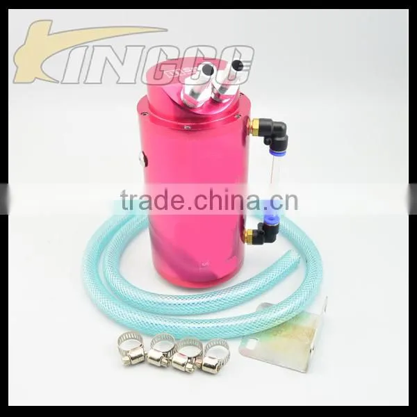 Car Engine Aluminum Universal Auto Fuel Tank Oil Catch Can photo-5