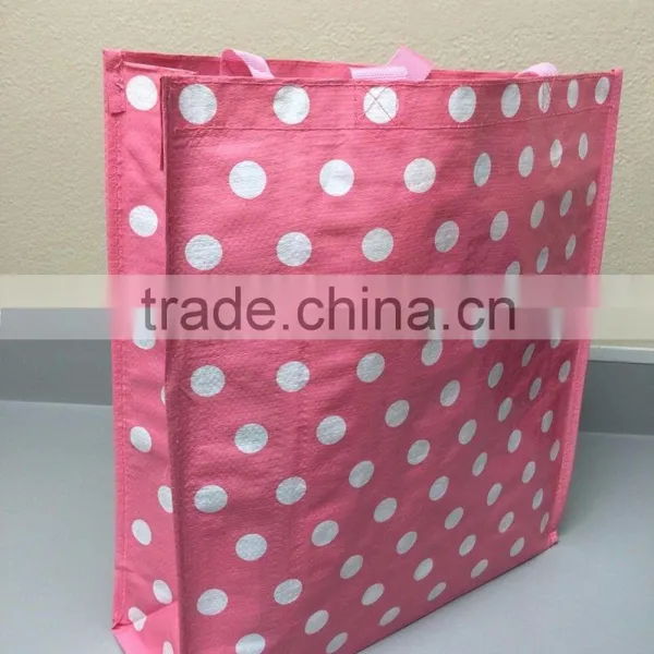 100% Recycle Polka Dot Design Gift Bag Reusable photo-6