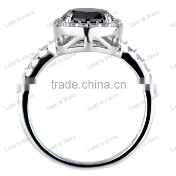 Carrie's Faux Black Diamond Silver Ring for Men photo-3