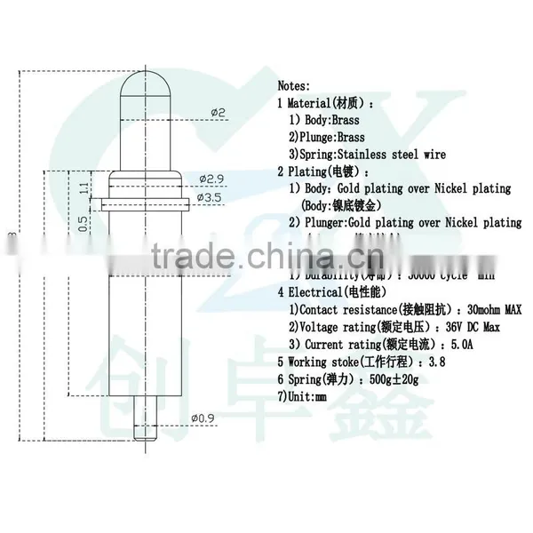Standard Lock in Contact Spring Loaded Pin Pogo Pin Connector photo-5