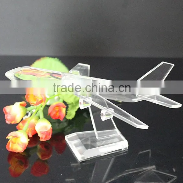 Crystal Glass Plane Model Toy photo-3