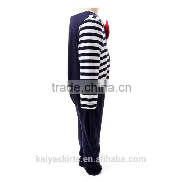 New Arrival Boutique Wholesale Unisex One Piece Navy Stripe Baby Overall Romper Long Sleeves photo-2
