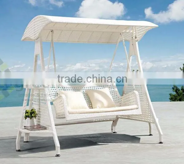 Double hammock rattan outdoor furniture 2016