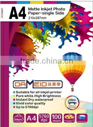 Vivid Image Double Side Matte Coatesd Inkjet Photo Paper /matte Photo Paper photo-4