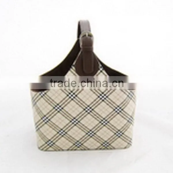 Top Level Promotional Handmade Faux Leather Storage Basket photo-2
