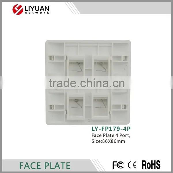 LY-FP179-4P Face Plate Rj45 Faceplate Wall Outlet Network Information Outlet photo-3