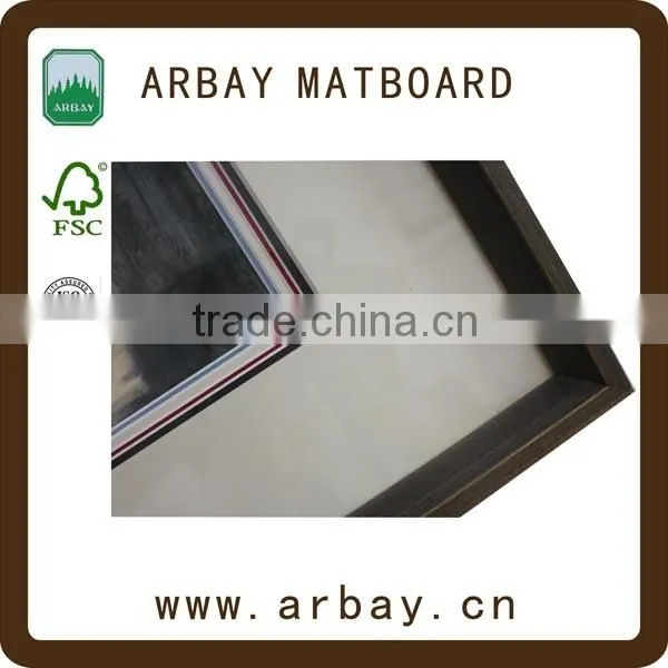 2015 Wholesale 3.0mm White Core Multi Layers Picture Frame Paper Mats photo-4