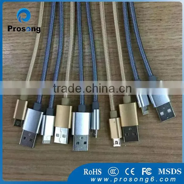 Hot Sale Charging USB Data Cable 2 in 1 Metal Cable photo-4