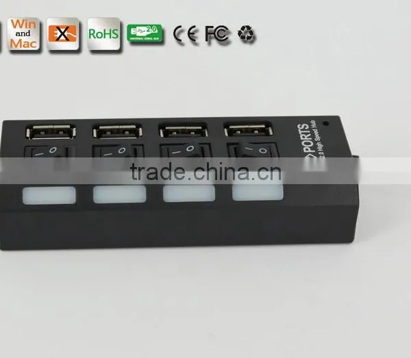 Super Speed Usb Por Hub, 5Gbps 4 Port Usb 3.0 Hub With Individual Switches and LED Indicators photo-6