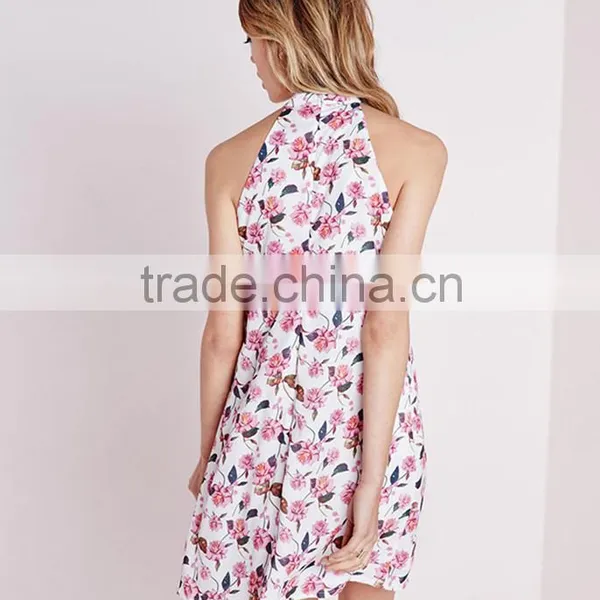 Summer Collection Women's Sleeveless Pink Floral Dress photo-4