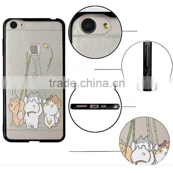 Silk Pattern Tpu+pc Bumper Case Back Cover for Xiaomi mi 5 Mimax Redmi Note 4 3 2 1 c i Pro Prime photo-2