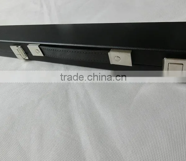 Luxury 3/4 BLACK Leather Snooker Pool Cue Case. photo-4