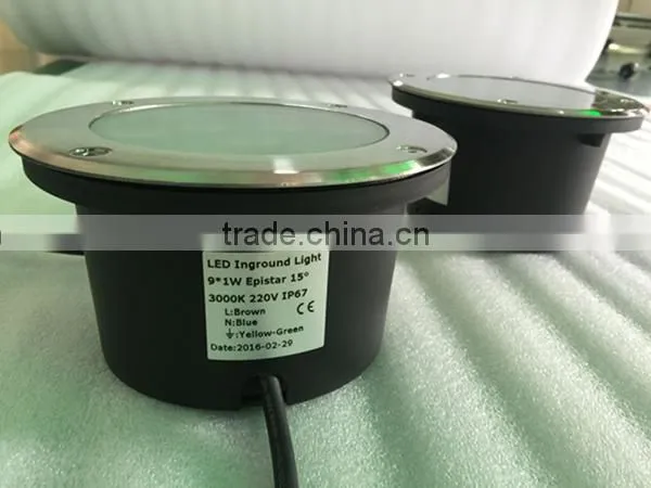 Hotsale 12v 9w Round Led Underground Light Outdoor Lighting IP67 photo-5