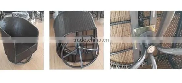 Weatherproof and Fireproof Rattan Garden Cheap Swivel Chair photo-2