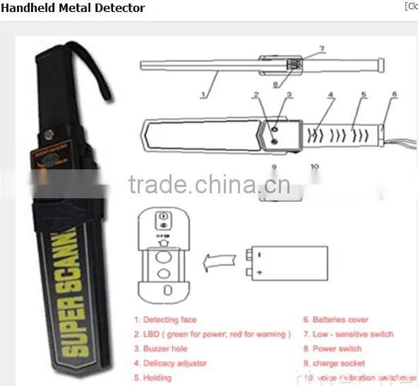 Pinpoint Favorites Compare High Sensitivity Hand Held Metal Detector For Army MD3003B1 photo-2