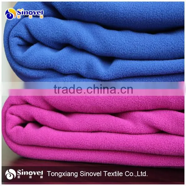 100%polyester Micro Knitting Dyed Antipilling Polar Fleece Fabric