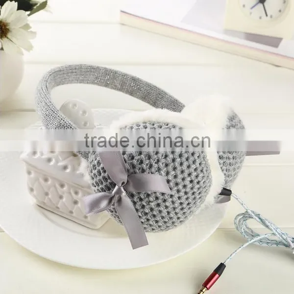 Bowknot Music Earphone Warm Fashion Earmuffs photo-4