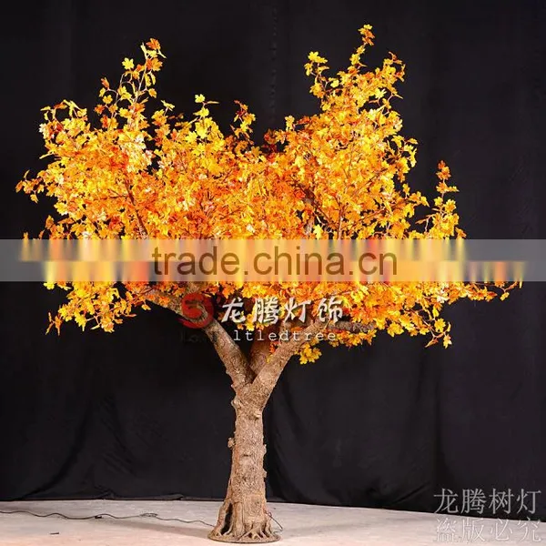Waterproof Artificial Yellow Lighted Maple Tree photo-4